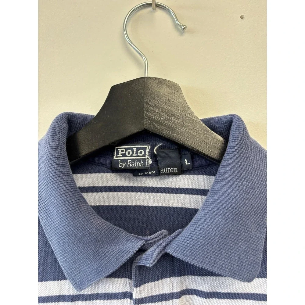 Polo Ralph Lauren Shirt Mens Large Striped Classic Short Sleeve Casual‎ Preppy
